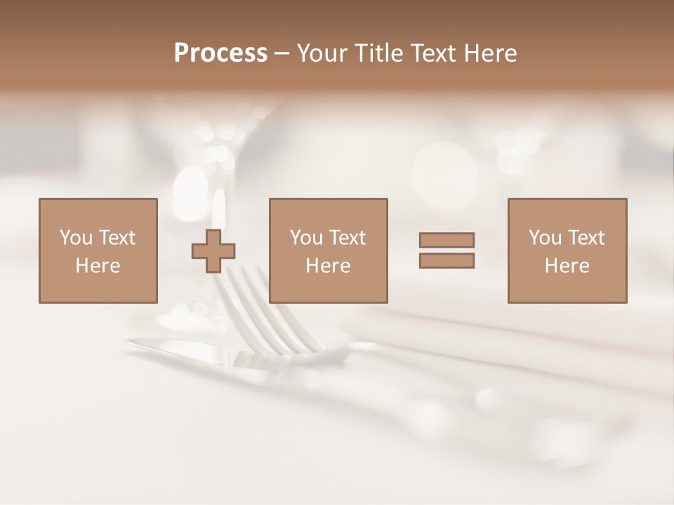 Empty Receptions Silverware PowerPoint Template