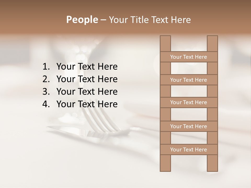 Empty Receptions Silverware PowerPoint Template