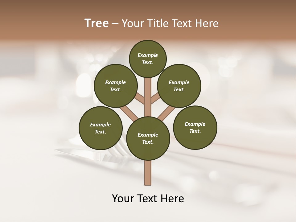 Empty Receptions Silverware PowerPoint Template