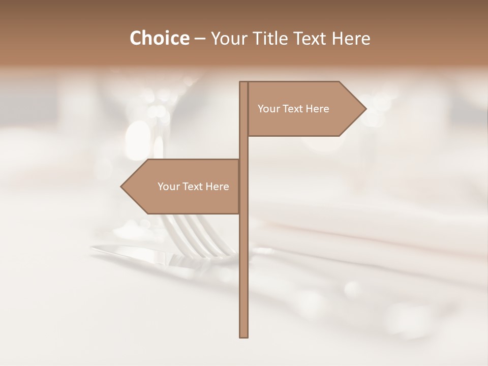 Empty Receptions Silverware PowerPoint Template