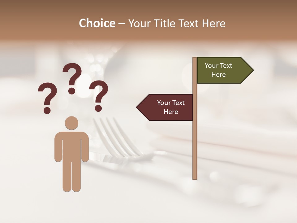 Empty Receptions Silverware PowerPoint Template