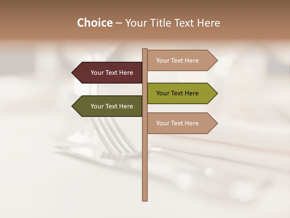 Empty Receptions Silverware PowerPoint Template