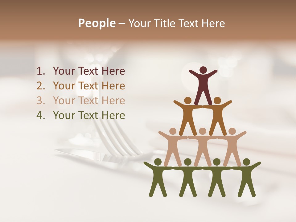 Empty Receptions Silverware PowerPoint Template