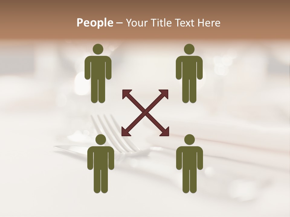 Empty Receptions Silverware PowerPoint Template