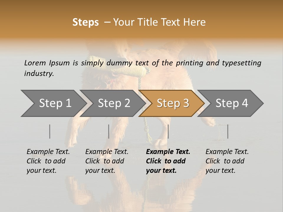Canine Dogs Golden PowerPoint Template