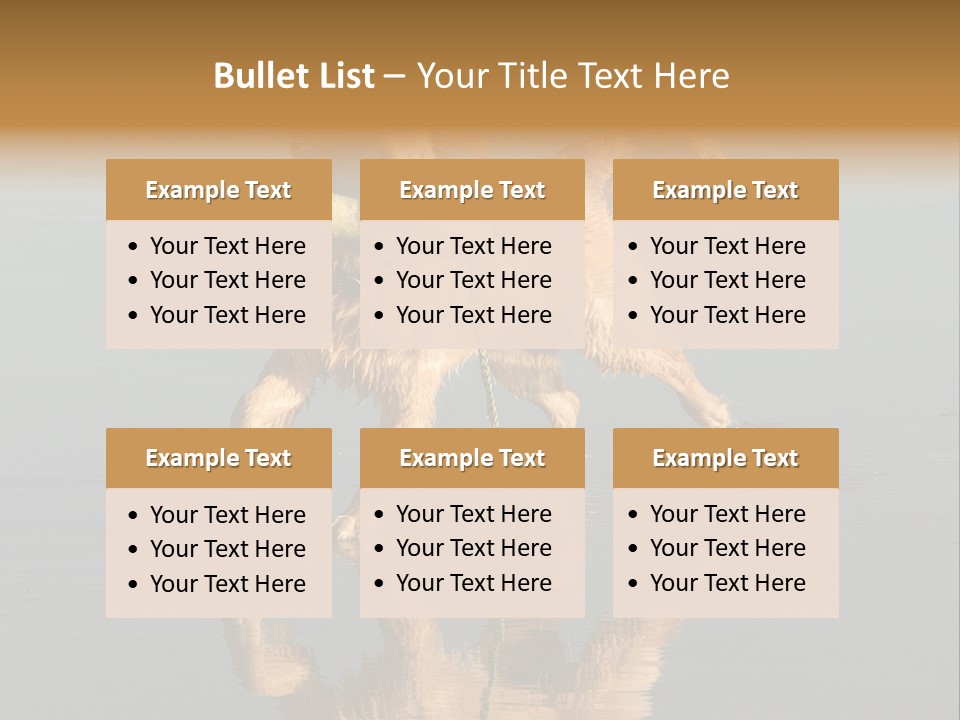 Canine Dogs Golden PowerPoint Template