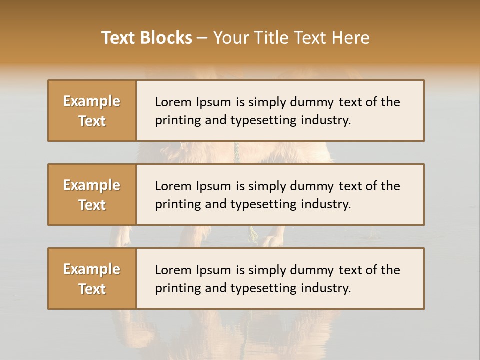 Canine Dogs Golden PowerPoint Template