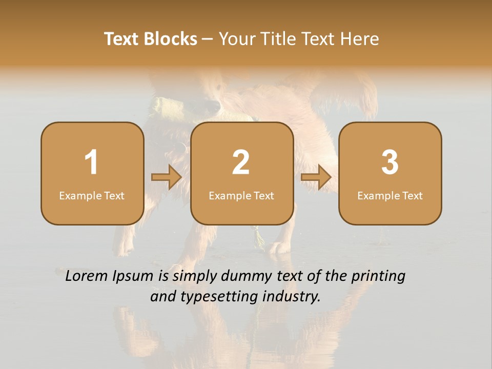 Canine Dogs Golden PowerPoint Template