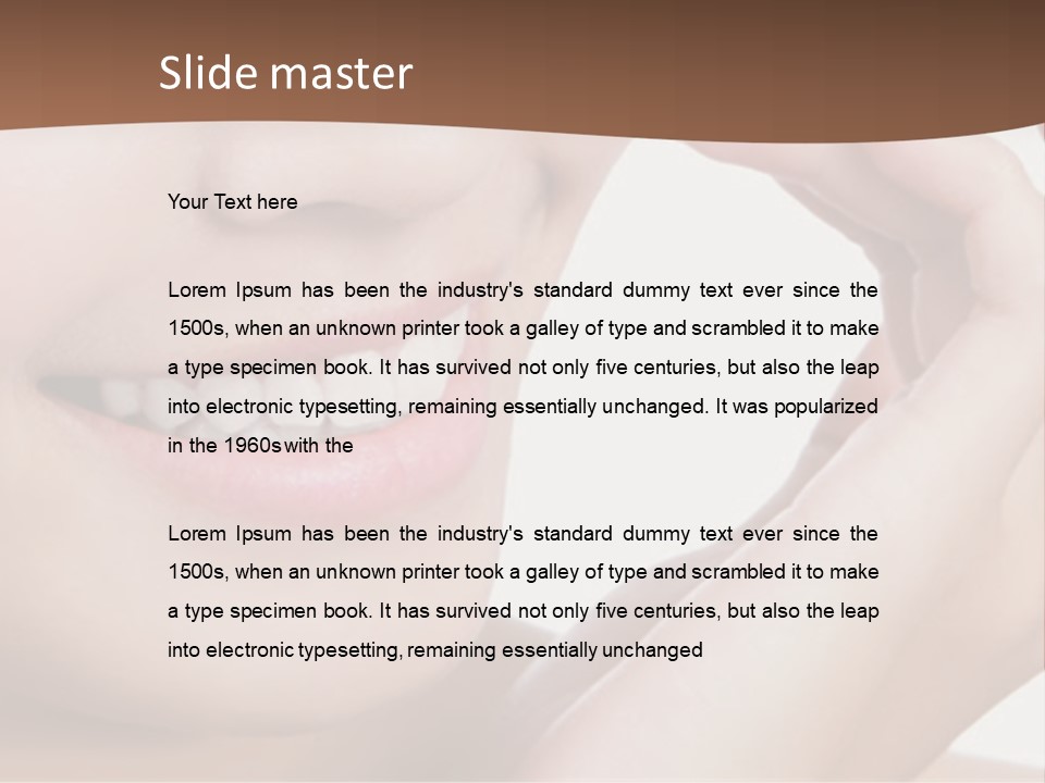 Chinese Attractive Makeup PowerPoint Template