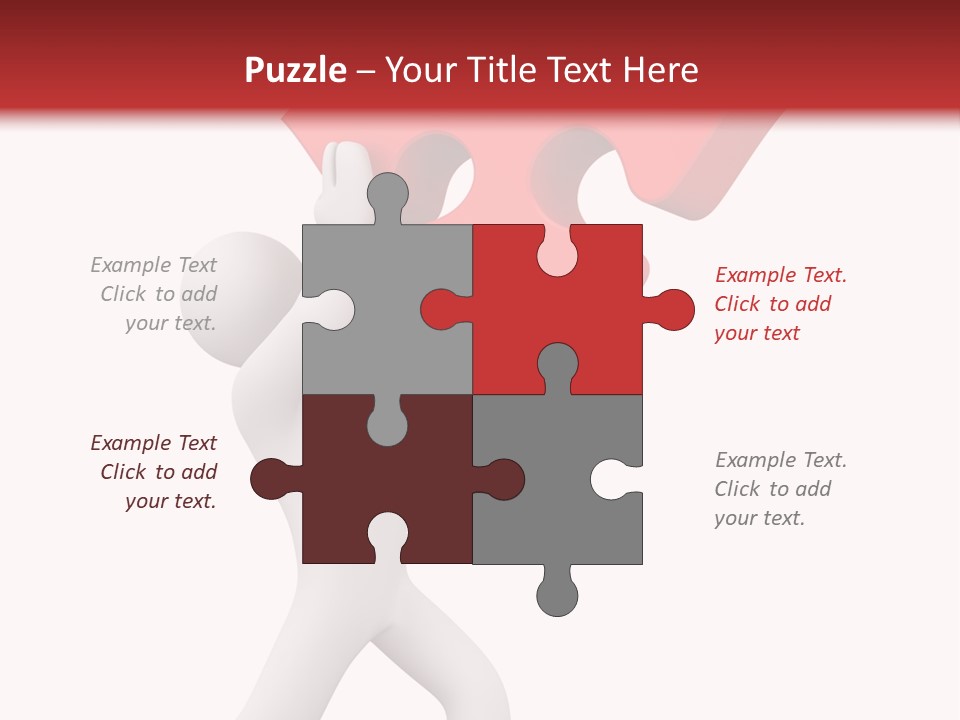 Leader White Metaphor PowerPoint Template