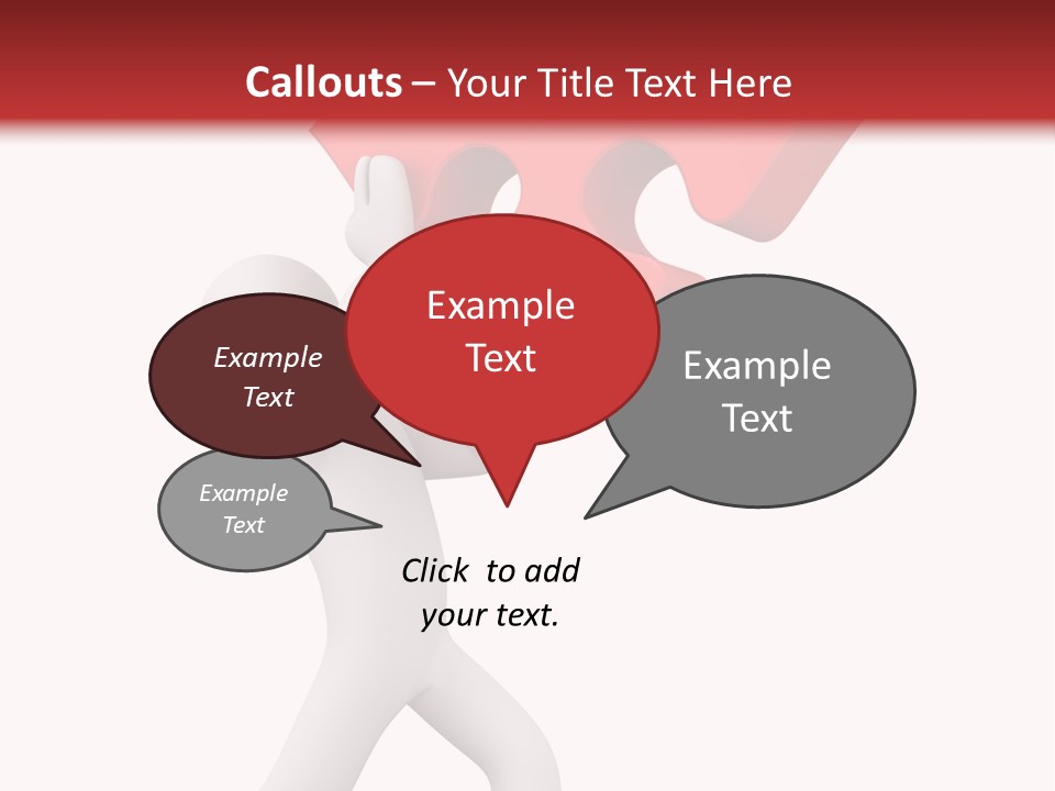 Leader White Metaphor PowerPoint Template