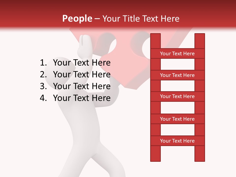 Leader White Metaphor PowerPoint Template