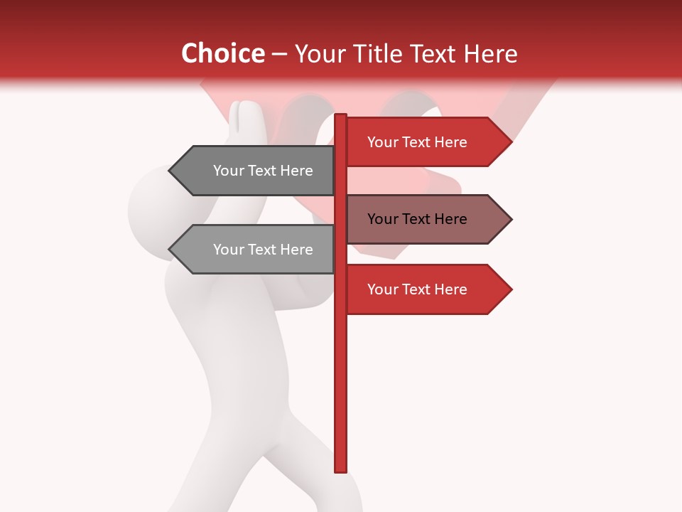 Leader White Metaphor PowerPoint Template