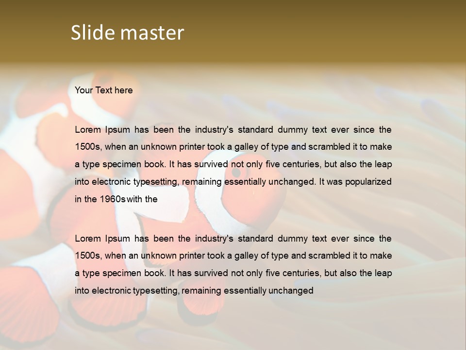 Fish Colorful Anemone Fish PowerPoint Template