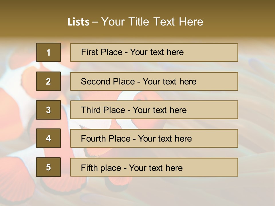 Fish Colorful Anemone Fish PowerPoint Template