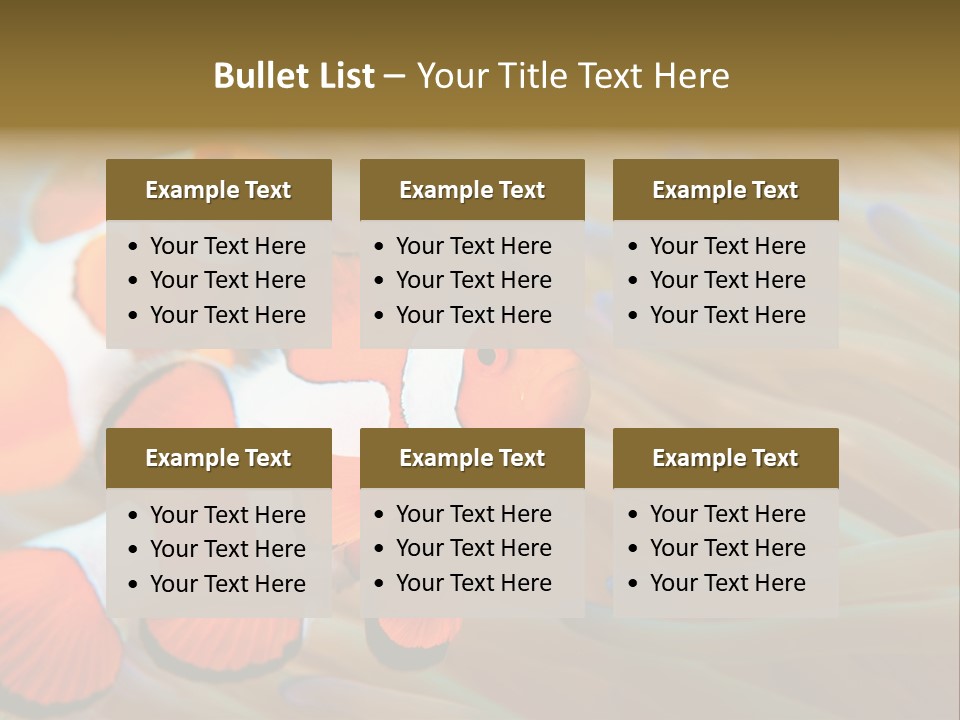 Fish Colorful Anemone Fish PowerPoint Template