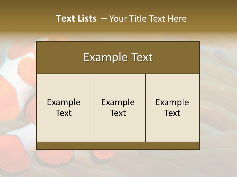 Fish Colorful Anemone Fish PowerPoint Template