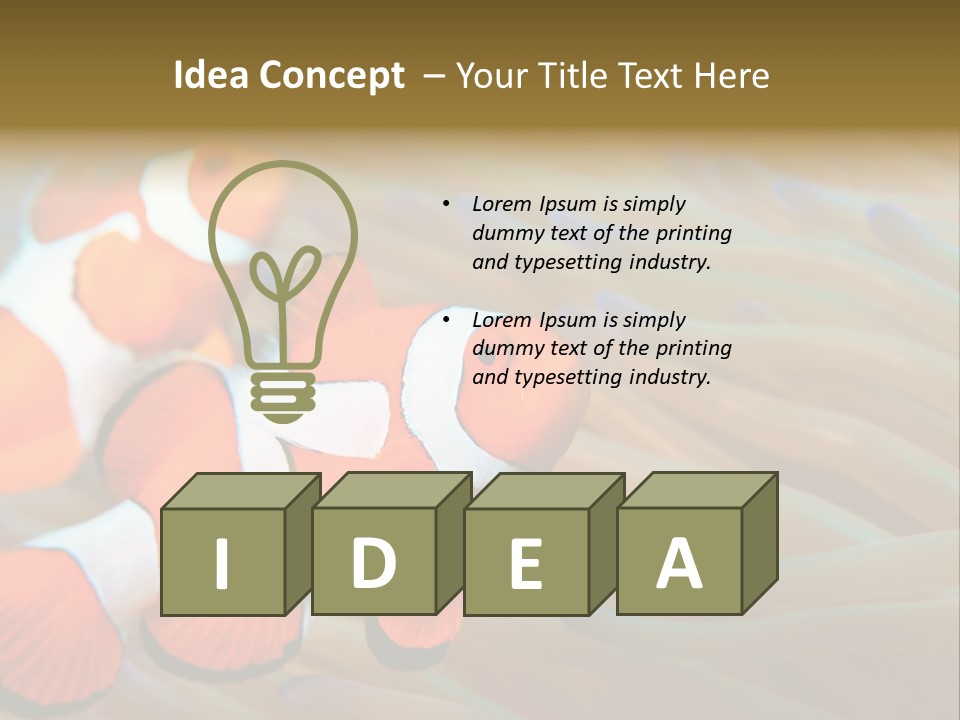 Fish Colorful Anemone Fish PowerPoint Template