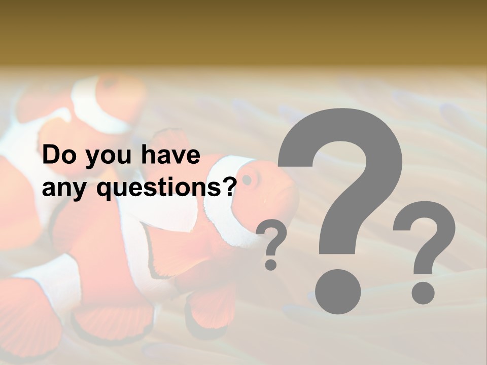 Fish Colorful Anemone Fish PowerPoint Template