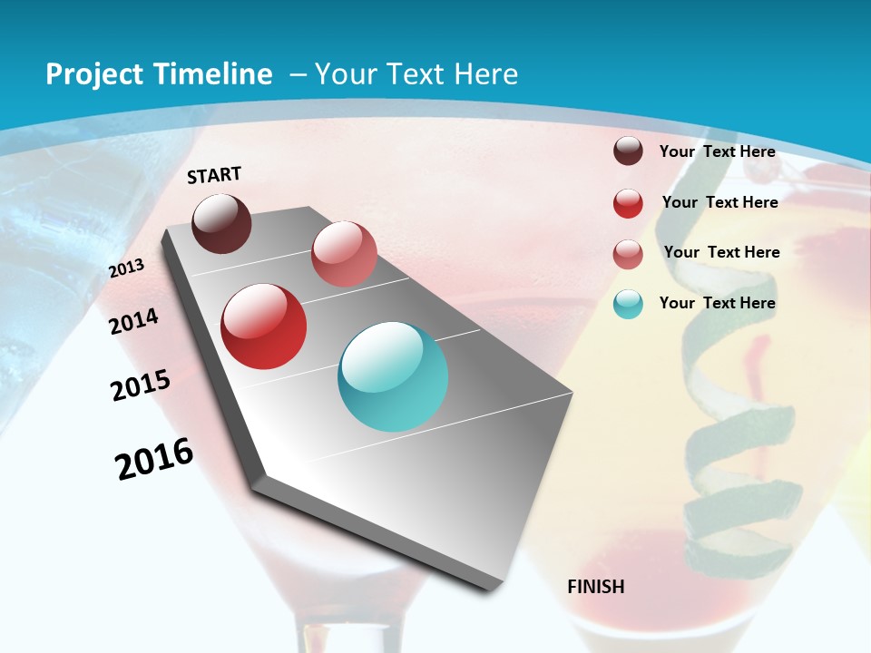 Refreshment Pineapple Fruit PowerPoint Template