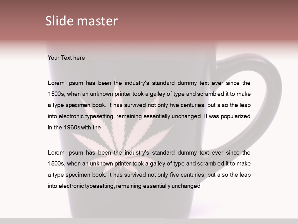 Cigarette Mug Cup PowerPoint Template