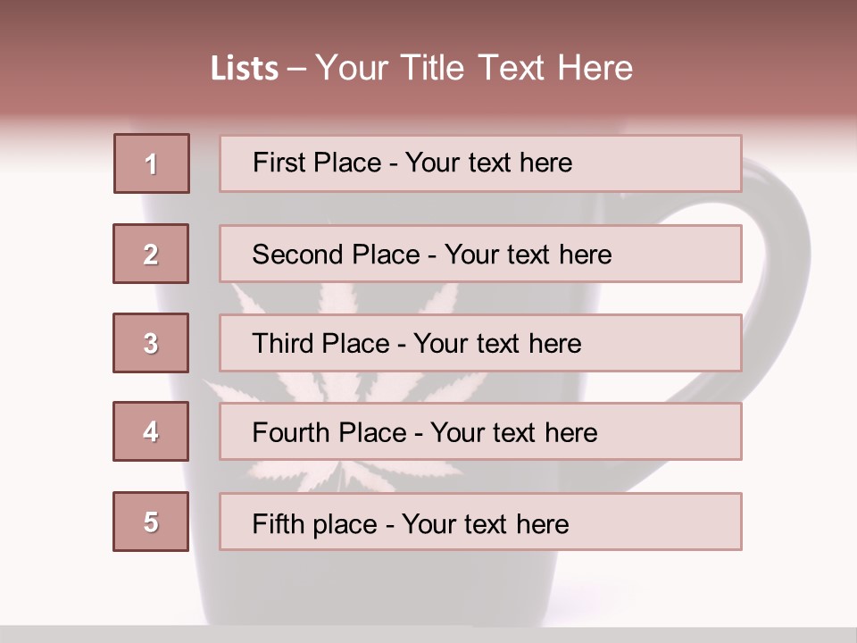 Cigarette Mug Cup PowerPoint Template