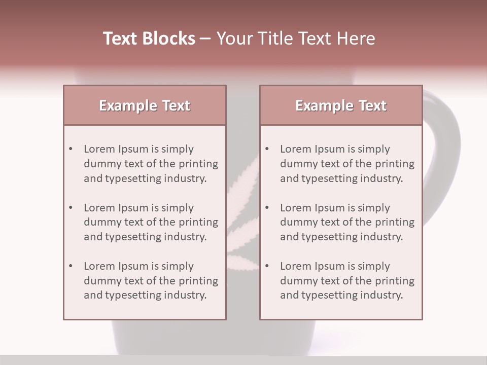 Cigarette Mug Cup PowerPoint Template