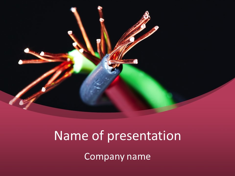 Industrial Consumption Cable PowerPoint Template