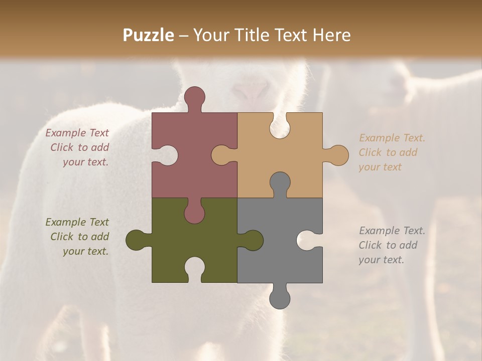 Seasonal Face Lamb PowerPoint Template