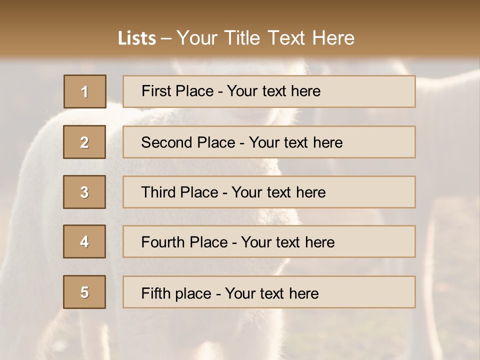 Seasonal Face Lamb PowerPoint Template