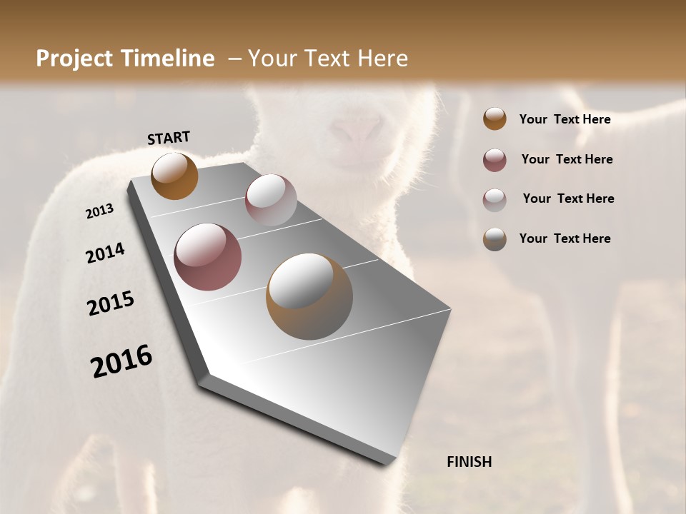 Seasonal Face Lamb PowerPoint Template