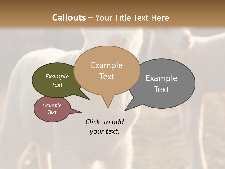 Seasonal Face Lamb PowerPoint Template