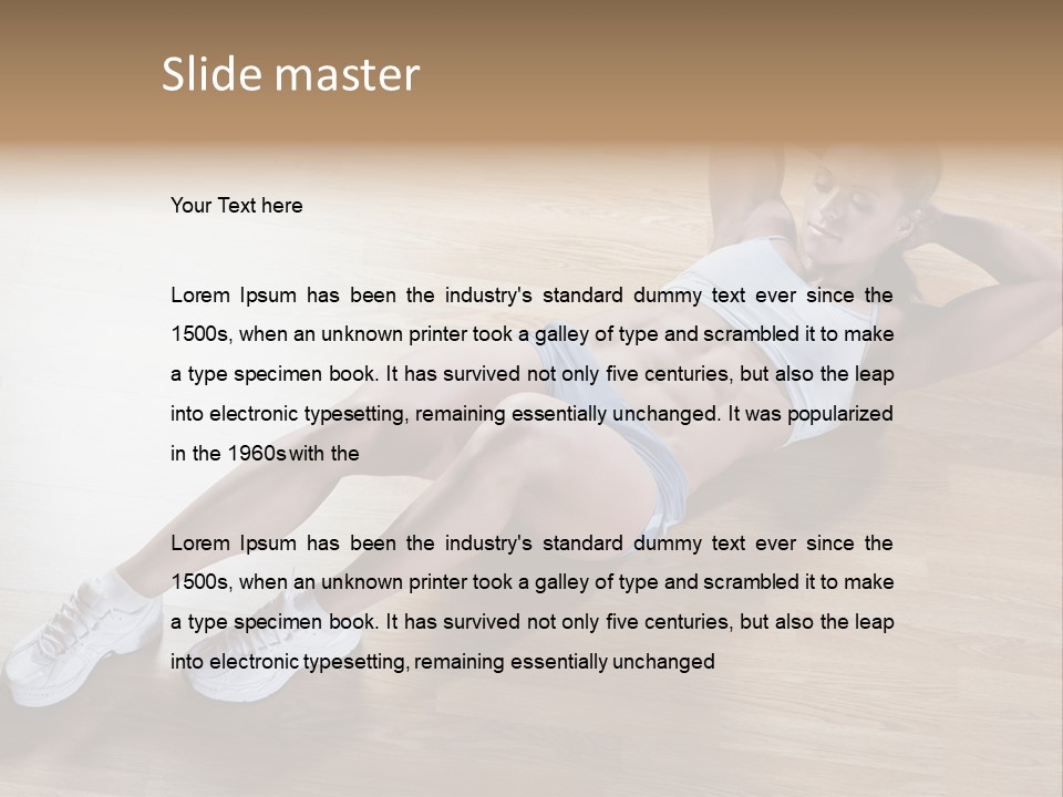 Girl Routine Bra PowerPoint Template