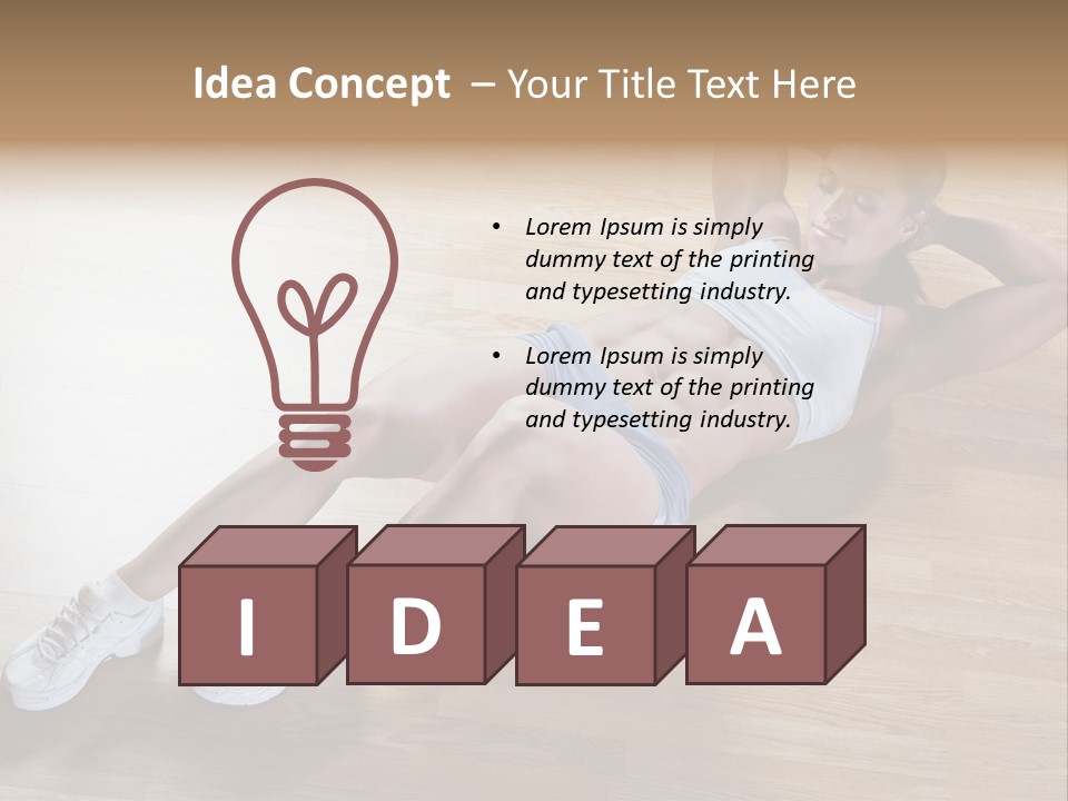 Girl Routine Bra PowerPoint Template