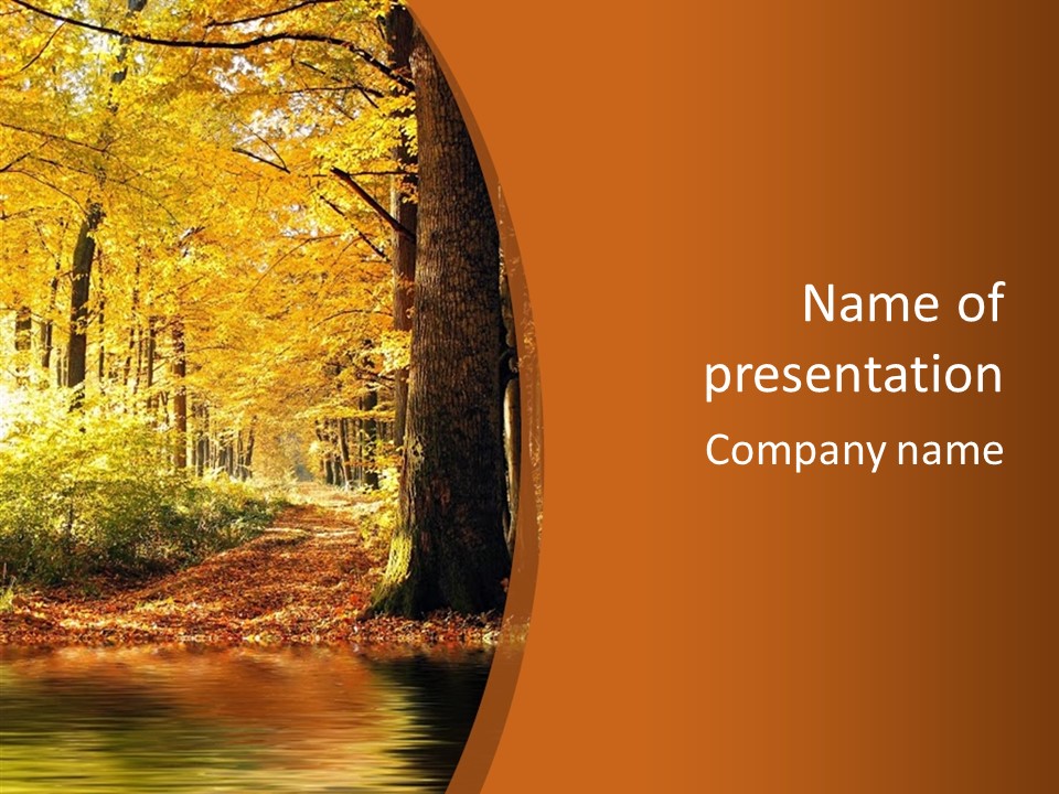 European Trees Pathway PowerPoint Template