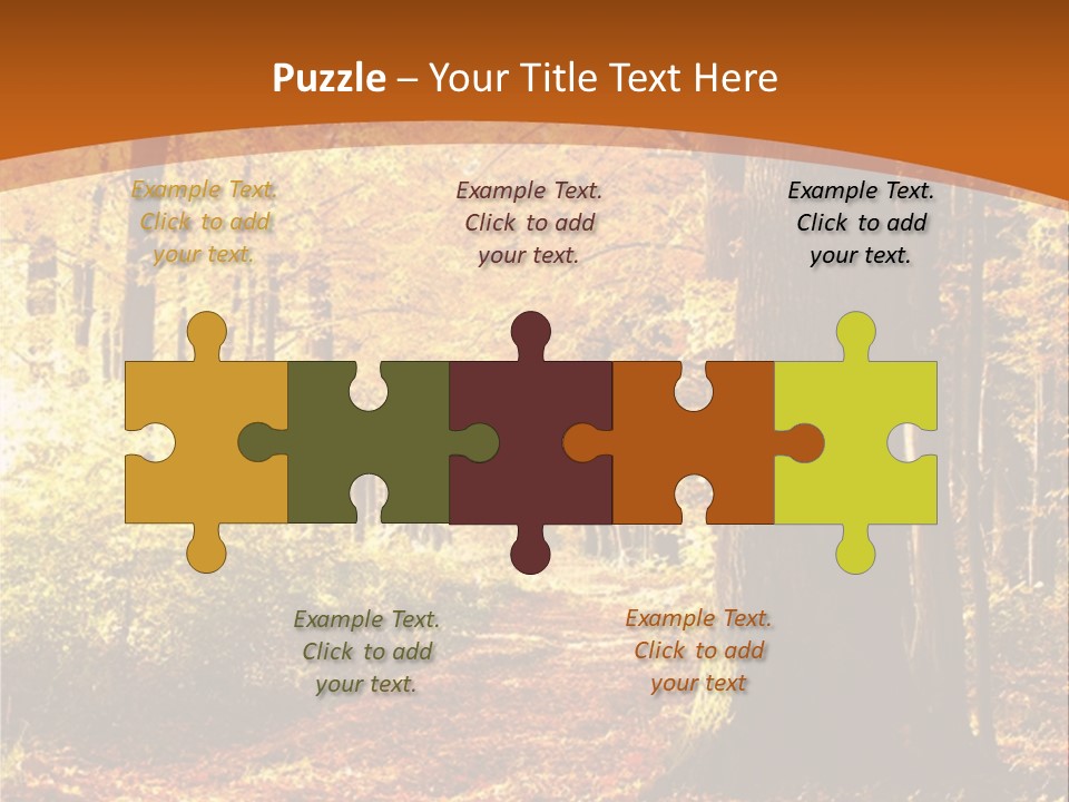European Trees Pathway PowerPoint Template