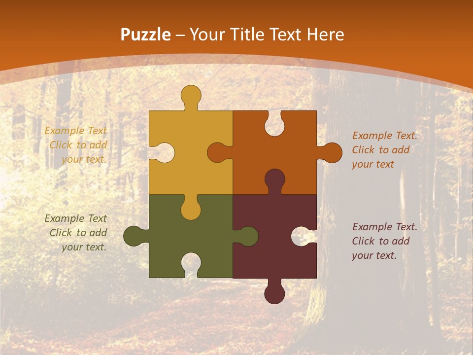 European Trees Pathway PowerPoint Template