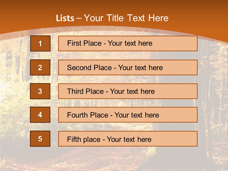 European Trees Pathway PowerPoint Template