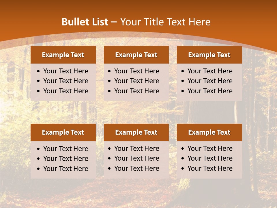 European Trees Pathway PowerPoint Template