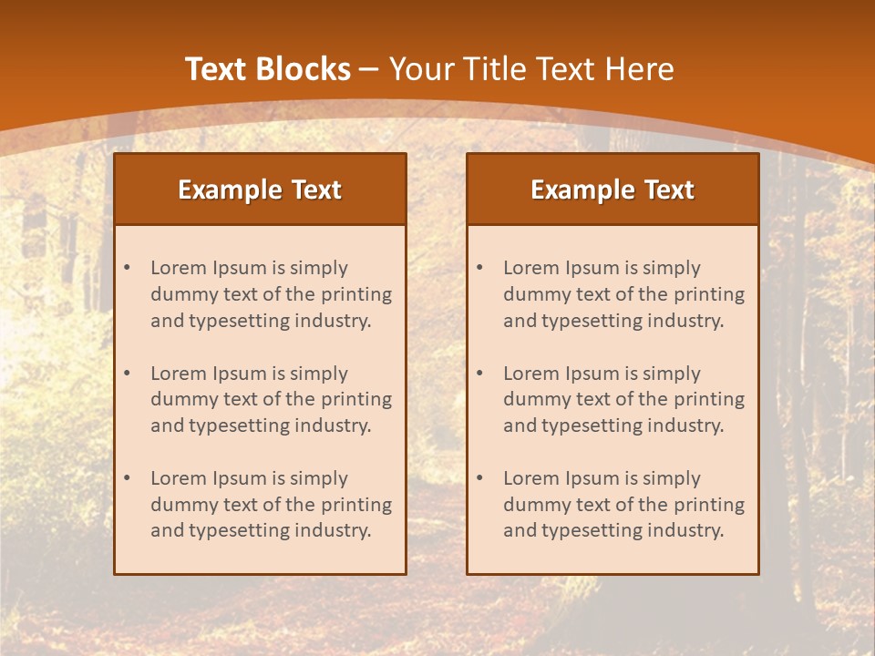 European Trees Pathway PowerPoint Template