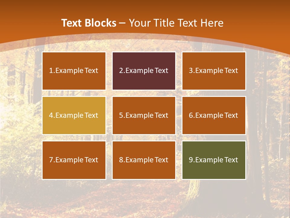 European Trees Pathway PowerPoint Template