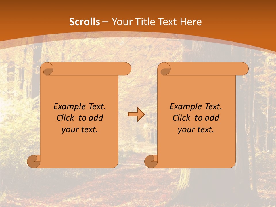 European Trees Pathway PowerPoint Template
