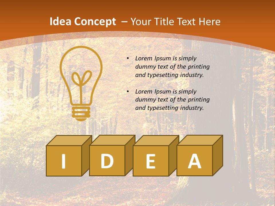 European Trees Pathway PowerPoint Template