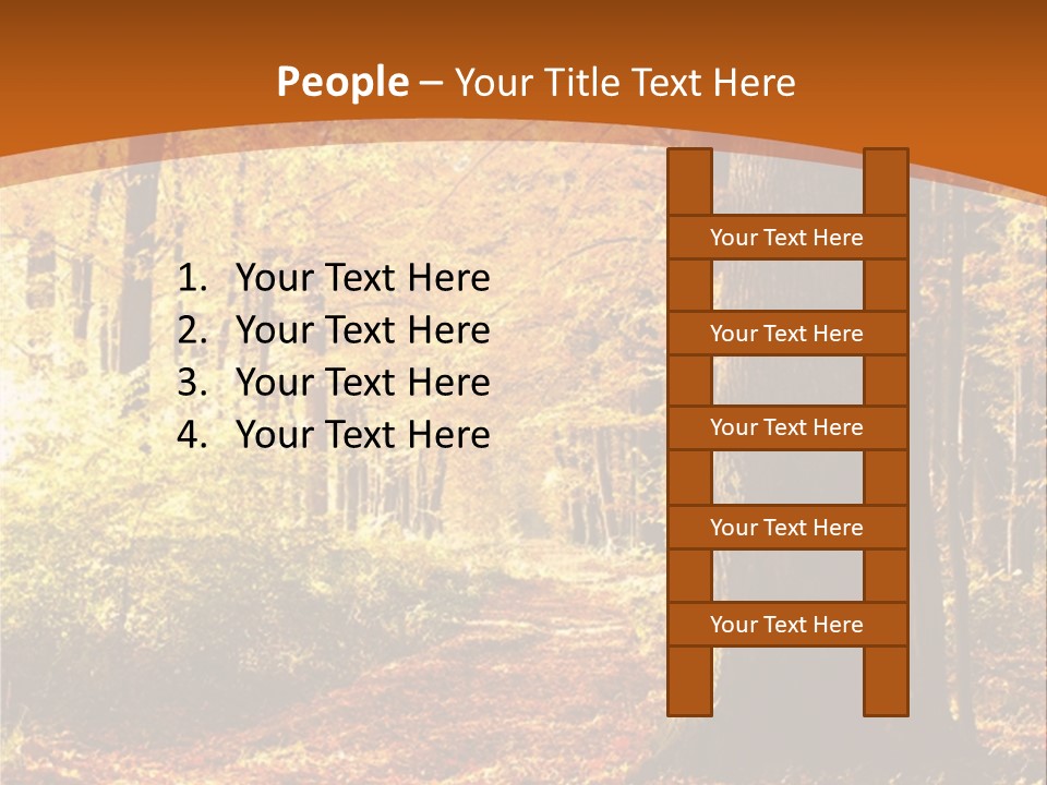 European Trees Pathway PowerPoint Template