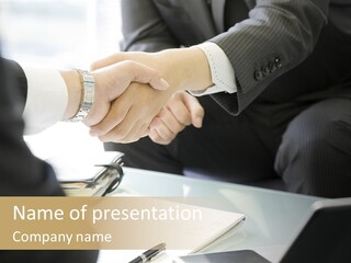 Man Bargaining Indoors PowerPoint Template