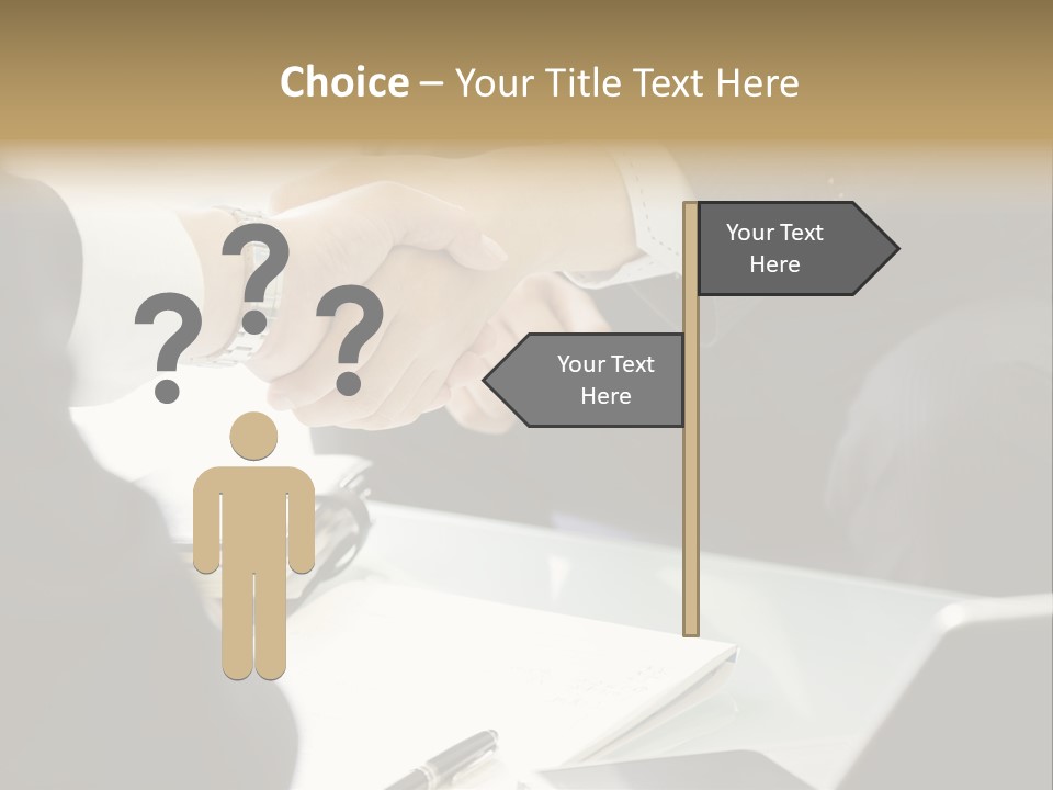 Man Bargaining Indoors PowerPoint Template