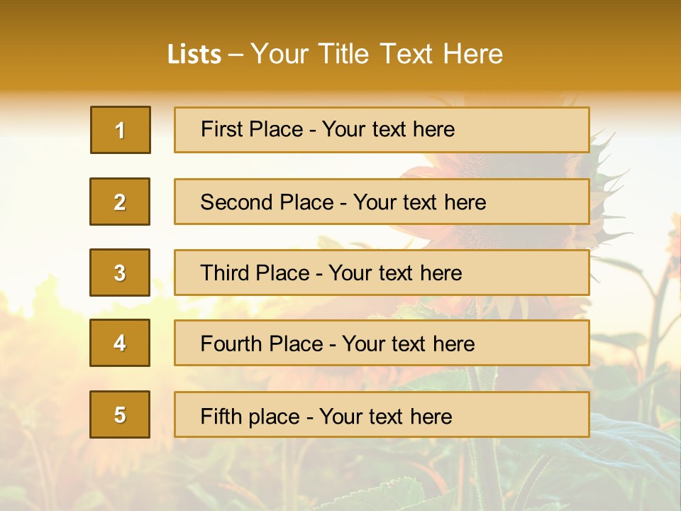Sunflower Pollen Field PowerPoint Template