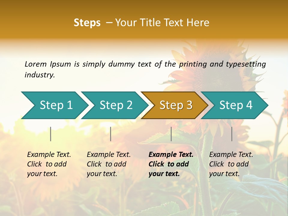 Sunflower Pollen Field PowerPoint Template
