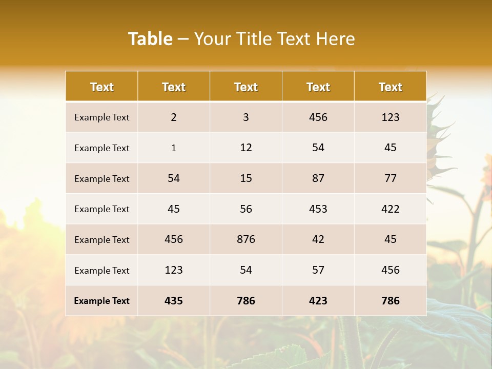 Sunflower Pollen Field PowerPoint Template