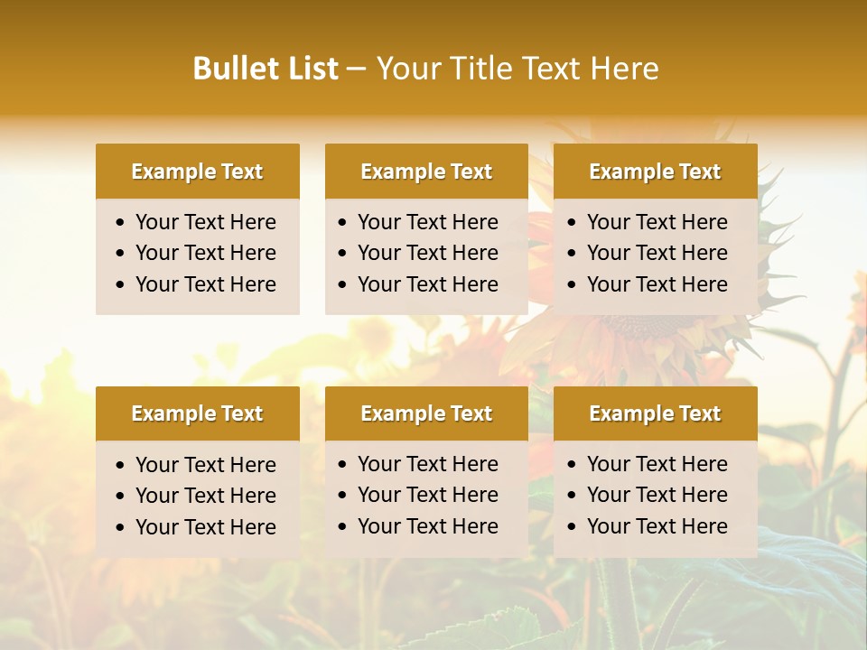 Sunflower Pollen Field PowerPoint Template